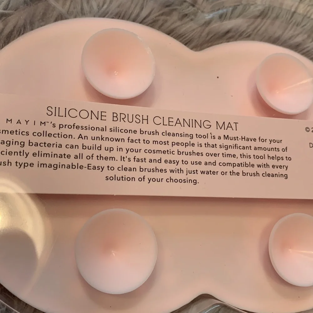 🌹MAYIM • New Pink Silicone • Makeup Brush ProCleaning Mat •